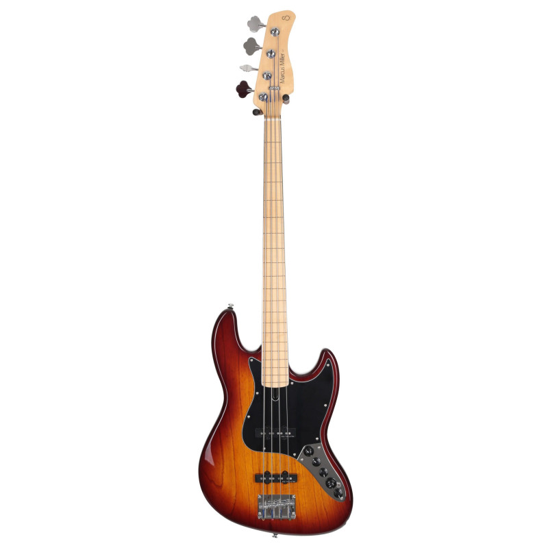 Marcus Miller V7 Vintage Swamp Ash-4 FL TS 2.0 Tobacco Sunburst Fretless - guitare basse