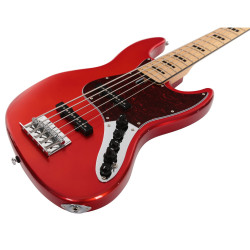 Marcus Miller V7 Vintage Swamp Ash-5 BMR MN Bright Metallic Red - guitare basse 5 cordes