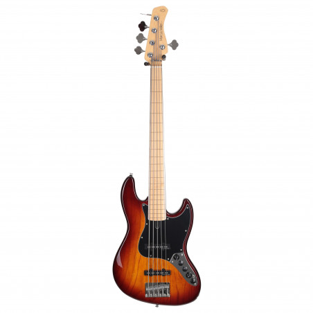 Marcus Miller V7 Vintage Swamp Ash-5 FL TS 2.0 Tobacco Sunburst Fretless - guitare basse 5 cordes