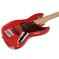 Marcus Miller V7 Vintage Swamp Ash-5 FL BMR 2.0 Bright Metallic Red Fretless - guitare basse 5 cordes