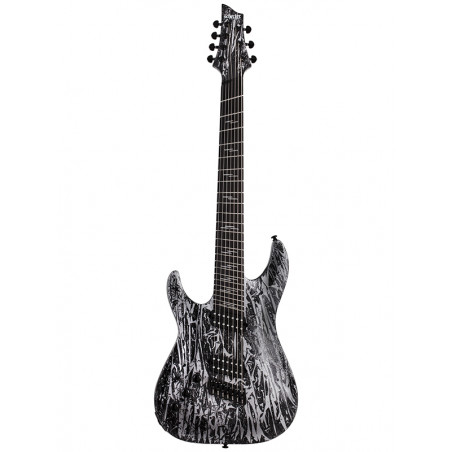 Schecter C-7 SILVER MOUNTAIN MS LH - Guitare électrique 7 cordes gaucher