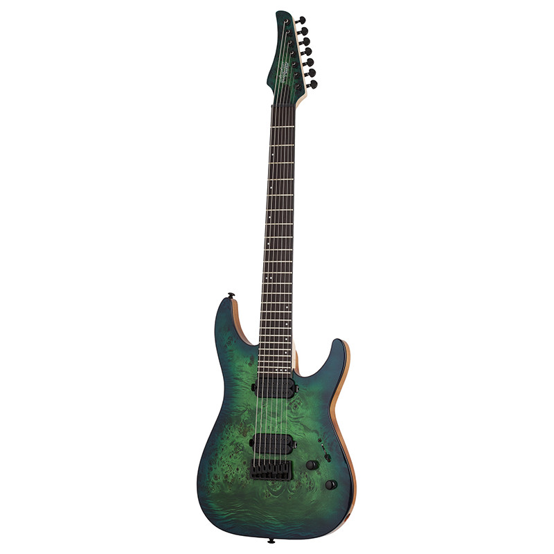 Schecter C-7 PRO - Guitare électrique 7 cordes - Aqua Burst