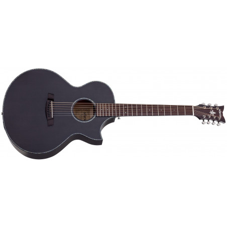 Schecter Orleans Stage 7 - Guitare électro-acoustique 7 cordes - Satin See Thru Black