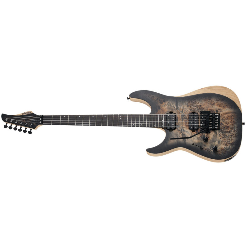 Schecter Reaper 6 FR L Floyd Rose - Guitare électrique gaucher - Charcoal Burst