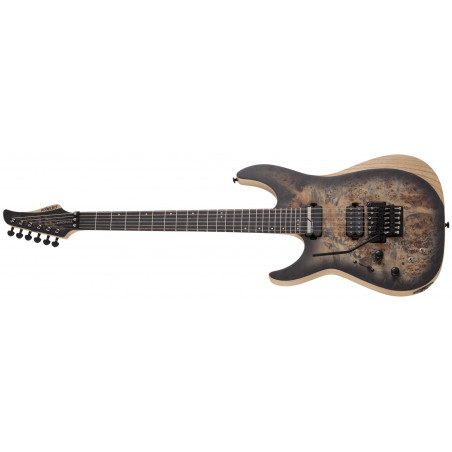 Schecter Reaper 6 FR S L Floyd Rose Sustainiac - Guitare électrique gaucher - Charcoal Burst