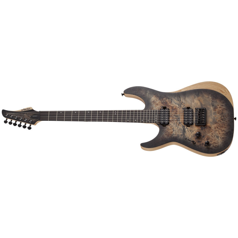 Schecter Reaper 6 L - Guitare électrique gaucher - Charcoal Burst