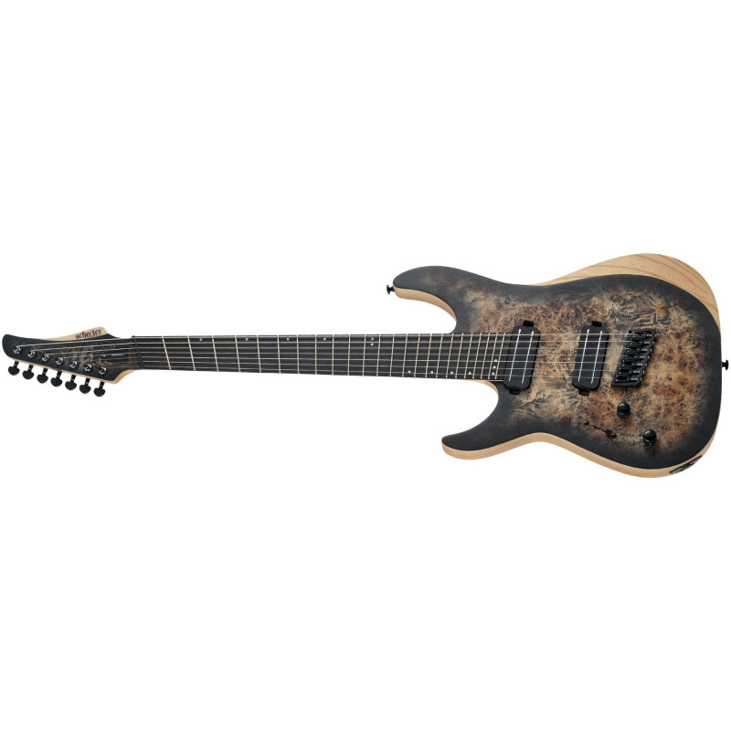 Schecter Reaper 7 L - Guitare électrique 7 cordes gaucher - Charcoal Burst