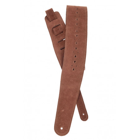 D'Addario 25PRF05 - Sangle en cuir perforé, Honey Suede Apache