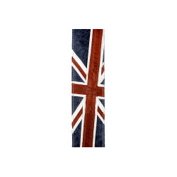 D'Addario 25PRL03 - Sangle en cuir haut de gamme guitare, Union Jack