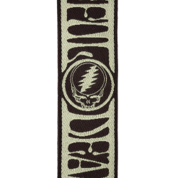 D'Addario 50GD01 - Sangle tissée Grateful Dead, Steal Your Face, beige/marron