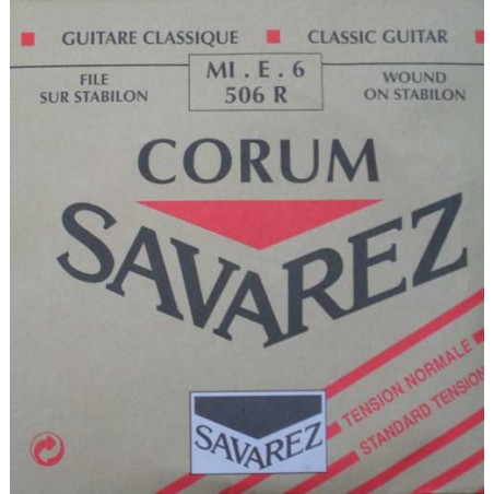 Corde au détail guitare classique - Savarez 506R Corum Alliance rouge - Mi grave tirant normal