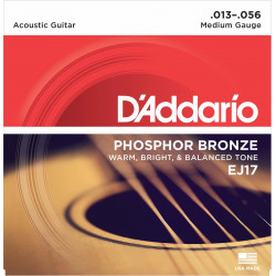 D'Addario EJ17 - Medium 13-56 - Jeu de cordes Guitare acoustique