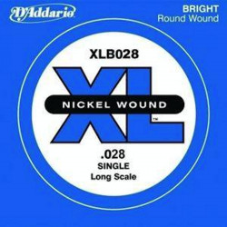 D'addario XLB028 - Corde au détail Nickel Long 028 basse électrique