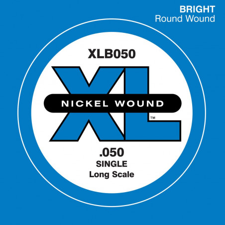 D'addario XLB050 - Corde au détail Nickel Long 050 basse électrique