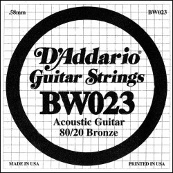 D'Addario BW023 - Corde au détail 023 Bronze guitare acoustique
