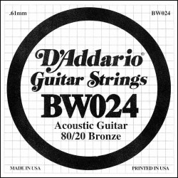 D'Addario BW024 - Corde au détail 024 Bronze guitare acoustique