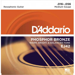 D'Addario EJ42 Resophonic 16-56  - Jeu de cordes guitare acoustique