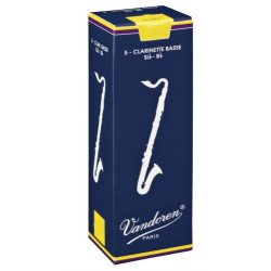 Boîte de 5 anches clarinette basse Force 4  - Vandoren CR124
