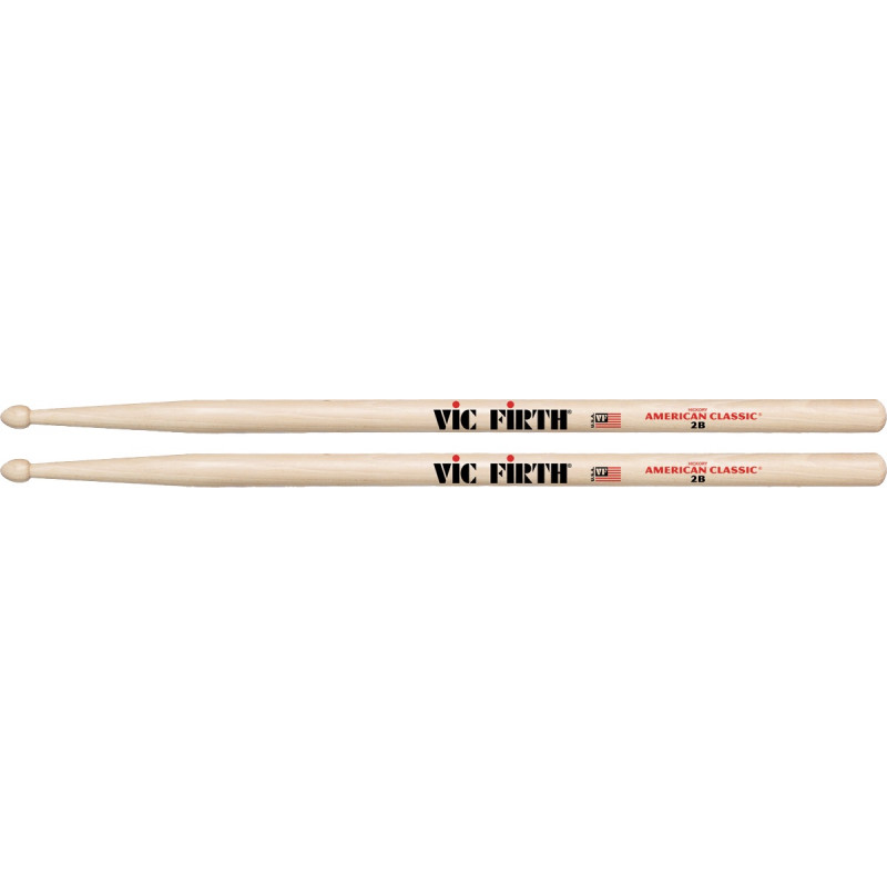 Paire de baguettes Vic Firth 2B - American Classic Hickory