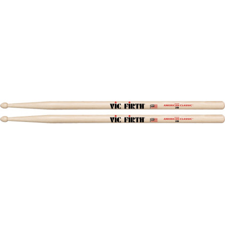 Paire de baguettes Vic Firth 2B - American Classic Hickory