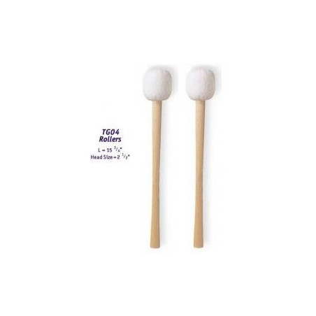 Paire de mailloches grosse caisse concert Vic Firth Signature Tom Gauger Rollers TG04