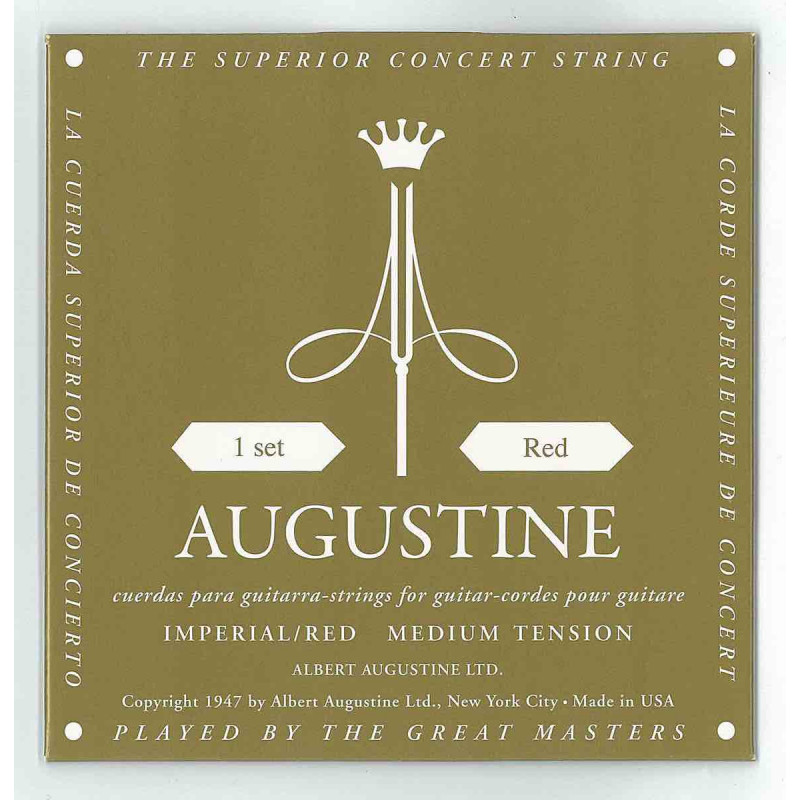 Jeu de cordes guitare classique - Augustine Impérial Rouge Tirant normal