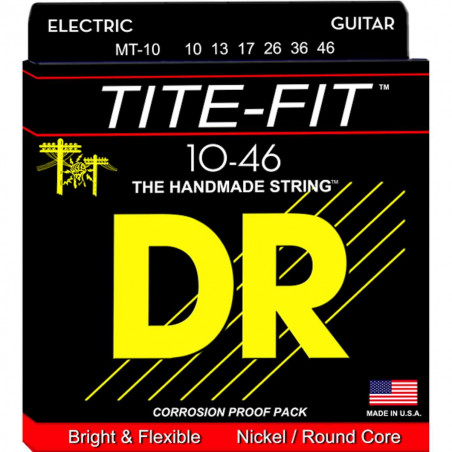 DR MT10 10-46 Tite Fit Medium-Tite  - Jeu de cordes guitare électrique