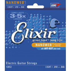 Elixir Nanoweb 12052 10-46 - Jeu de cordes guitare électrique