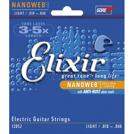 Elixir Nanoweb 12052 10-46 - Jeu de cordes guitare électrique