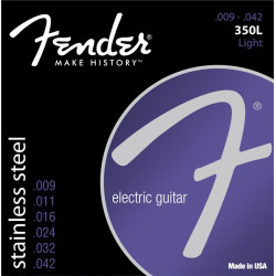 Fender 350L Stainless Steel - Jeu de cordes guitare électrique