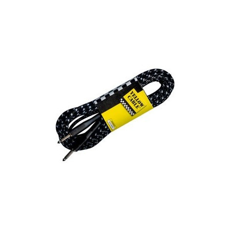 Câble Jack/Jack gaine tressée gris/noir 6m - Yellow Cable G66DG
