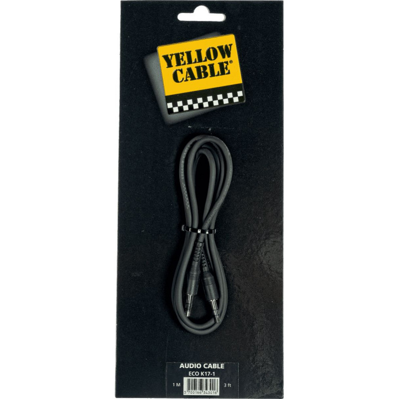 Câble mini jack stéréo 3,5 Yellow Câble K17 1 mètre