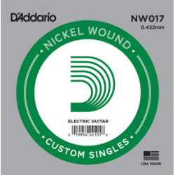 Corde au détail D'addario NW017 - guitare électrique - Filet rond 017