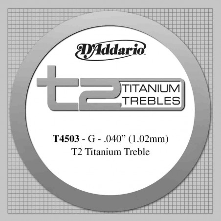 Corde au détail guitare classique D'Addario Titanium 040 Normal - T4503