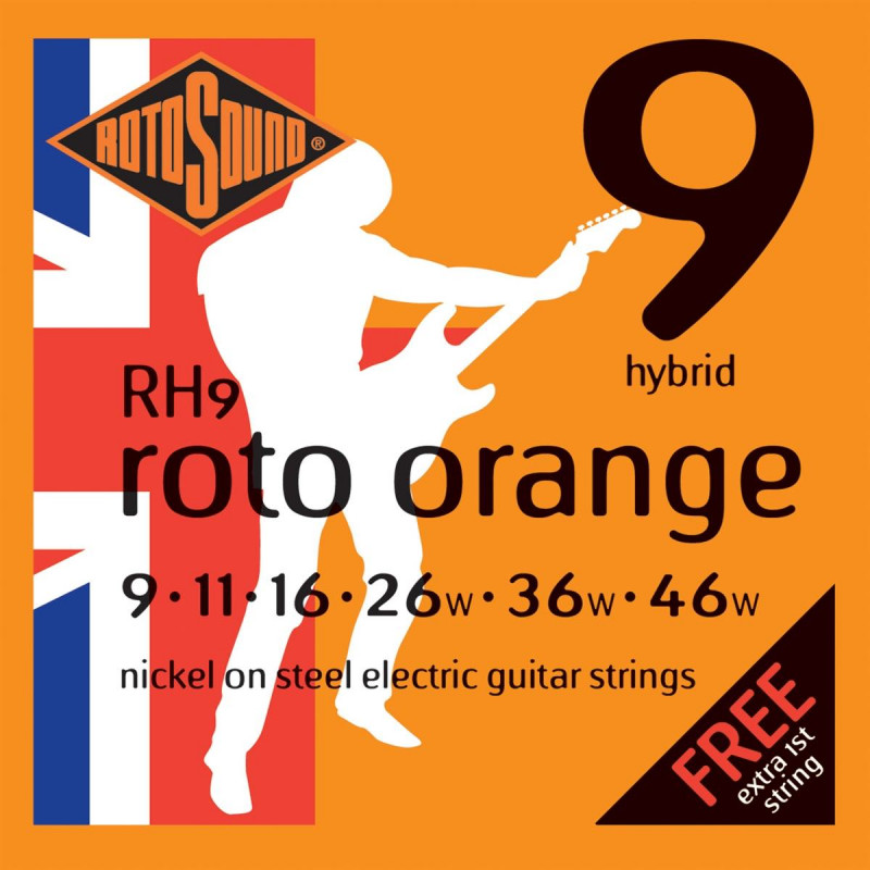 Rotosound RH9 Hybrid 09-46 Orange  - Jeu de Cordes guitare électrique