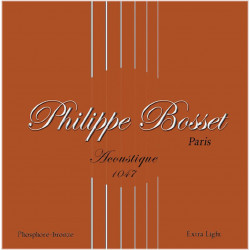 Jeu de cordes guitare acoustique Philippe Bosset Phosphore Bronze 10-47