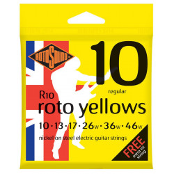 Rotosound R10 Roto Yellow Régular  10-46  - Jeu de Cordes guitare électrique