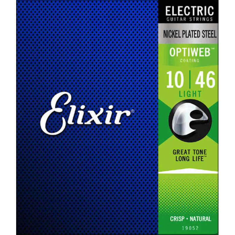 Elixir Optiweb 19052 - Jeu de cordes guitare électrique 10-46