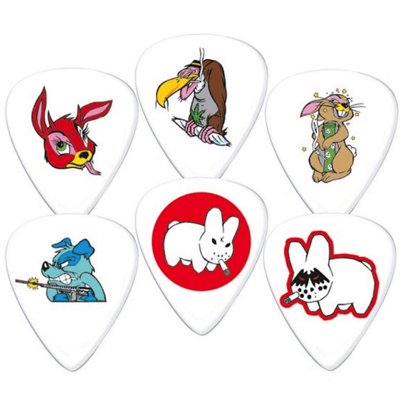 6 médiators Frank Kozik Blackline Originals  - Dunlop BL109P60