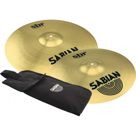Sabian SBR50061 - Pack Cymbale Crash SBR - Pack 16''18'' + housse baguettes