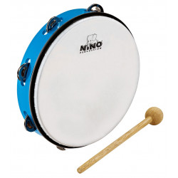 Tambourin ABS 10" à cymbalettes bleu - NINO24SB