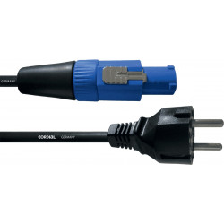 Cordial CFCA1.5S - Câble d'alimentation PowerCon-SCHUKO droit 1.5 m