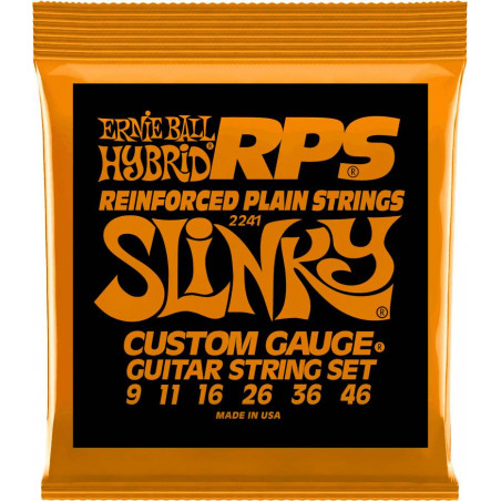 Ernie Ball 2241 - Jeu de cordes guitare électrique - RPS reinforced - Hybrid Slinky 9-46