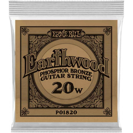 Ernie Ball 1820 - Corde acoustique au détail Earthwood Phosphor Bronze - tirant 020