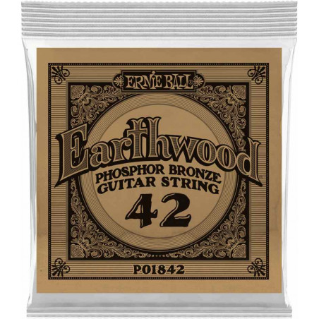 Ernie Ball 1842 - Corde acoustique au détail Earthwood Phosphor Bronze - tirant 042