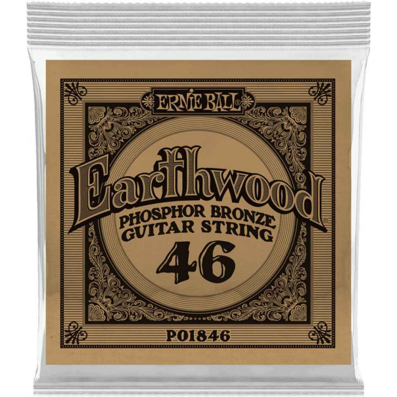 Ernie Ball 1846 - Corde acoustique au détail Earthwood Phosphor Bronze - tirant 046