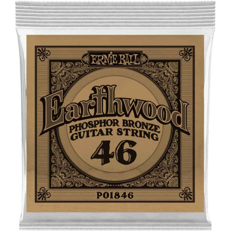 Ernie Ball 1846 - Corde acoustique au détail Earthwood Phosphor Bronze - tirant 046