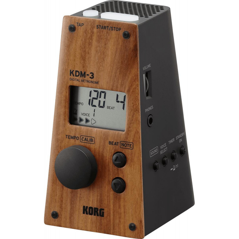 Korg KDM-3  - Métronome  Traditionnel avec haut-parleur résonant Bois