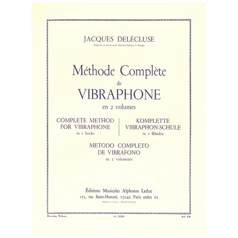 Methode Vol. 2 Vibraphone - U. Delecluse