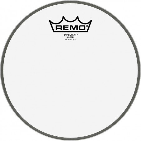 Remo BD-0308-00 - Peau Diplomat Transparente 8" pour Tom